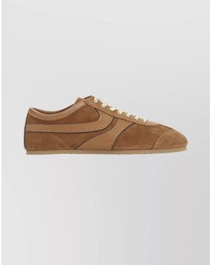 Dries Van Noten Low-Top Sneakers With Rubber Sole And Stitching - Multicolor