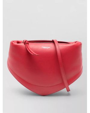FEDERICO CINA Lambskin Tortellino Shoulder Bag Top Handle - Red