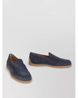 Tod's Suede Loafer Style Slipper Versatile Design - Blue