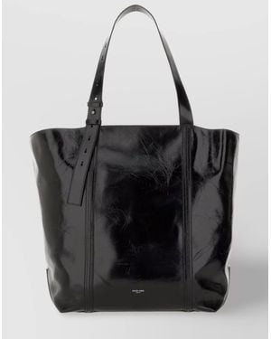 Golden Goose Adjustable Strap Shoulder Bag With High Shine Finish - Black
