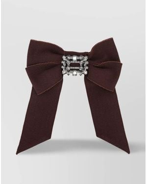 Roger Vivier Ribbon Hair Clip - Brown