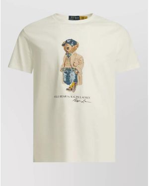 Polo Ralph Lauren Polo Bear Crew Neck Graphic T Shirt - White