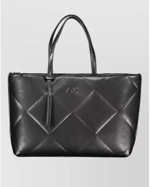 Calvin Klein Quilted Tote Bag - Black