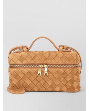 Bottega Veneta Bang Bang Leather Clutch Bag - Brown