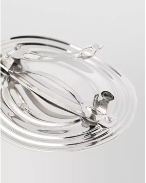 Jean Paul Gaultier Circular Metallic Hair Clip Tab Detail - Grey