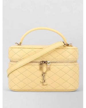 Saint Laurent Gaby Lambskin Vanity Crossbody Bag - Metallic