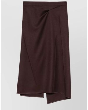 Victoria Beckham Wool Asymmetric Skirt - Purple