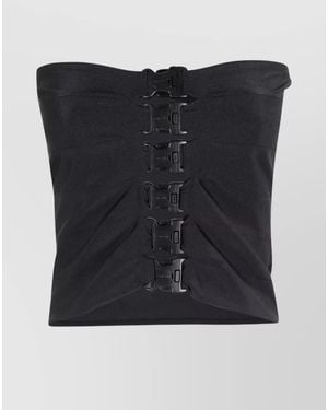 Coperni Strapless Cropped Top - Black