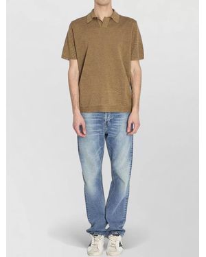 Roberto Collina Linen Relaxed-Fit Short-Sleeve Polo Shirt - Blue