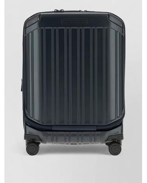 Piquadro Polycarbonate Cabin Trolley Suitcase - Blue