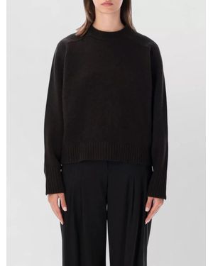Soeur Merino Wool Ribbed Relaxed-Fit Crew-Neck Sweater - Black