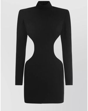 Monot Structured Mini Dress Open Back - Black