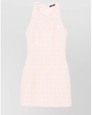 Balmain Frayed Mini Dress - Pink