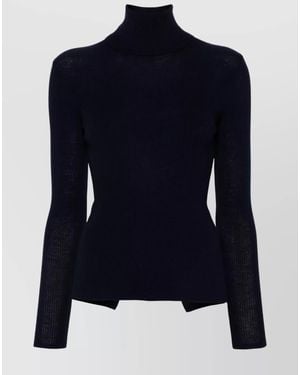 P.A.R.O.S.H. Wool Ribbed-Knit Turtleneck Jumper - Blue