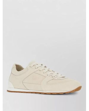Brunello Cucinelli Suede Low Top Trainers Rubber Sole - Natural
