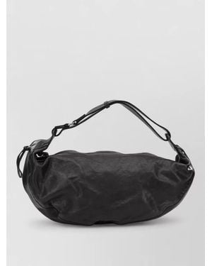 Officine Creative Leather Dystopia Medium Shoulder Bag - Black