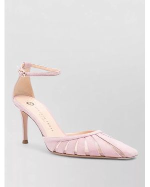 Roberto Festa High Heel Court Shoes Cut Out Nylon Silk - Pink