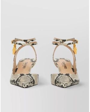 【関税&送料込】Tom Ford Sandal Slingback Python Tom Ford Slingback Python Sandal in Metallic | Lyst
