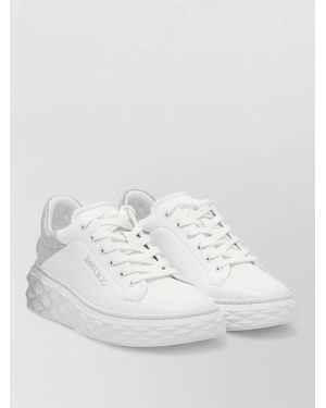 Jimmy Choo Diamond Maxi F Ii Lace Up Trainers - White