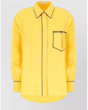 Bally Silk Long-Sleeve Shirt - Yellow