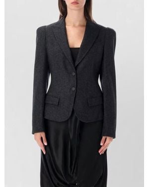 7 For All Mankind Tailored Wool-Blend Blazer - Black