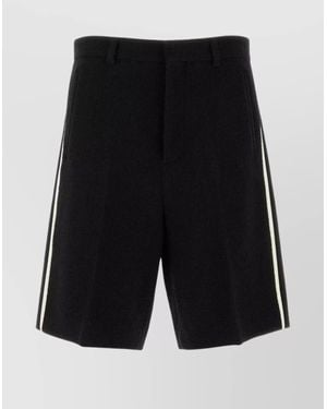Gucci Boucle Bermuda Shorts Back Pockets - Black