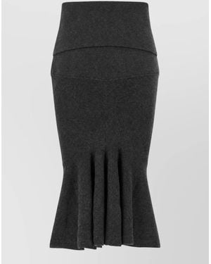 Jacquemus Cashmere-Blend High-Rise Midi Knit Skirt - Black