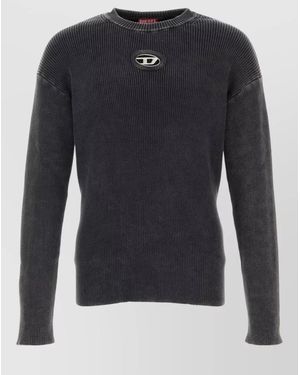 DIESEL Cotton Jumper - Blue