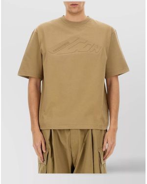 DSquared² Cotton Logo-Embossed Short-Sleeve T-Shirt - Natural