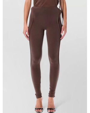 OTTOLINGER Leggings Stretch Fit Elastic Waistband Seams - Brown