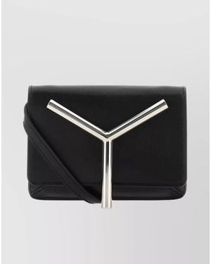 Y. Project Leather Mini Crossbody Bag - Black