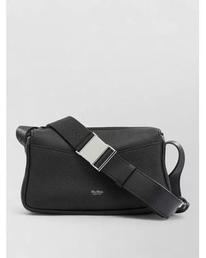 Max Mara Small Leather Crossbody Bag Adjustable Strap - Black