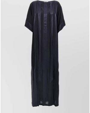DI.LA3 PARI' Silk Midi Dress - Blue