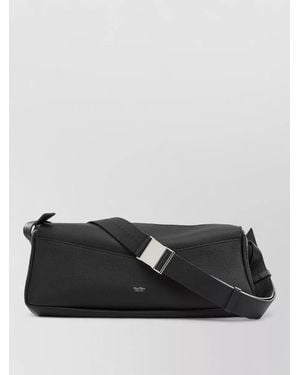Max Mara Medium Leather Cross Body Bag Adjustable Strap - Black