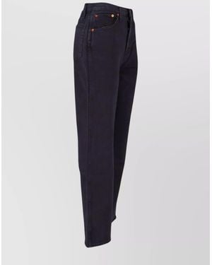RE/DONE Straight Trousers With Back Pockets And Belt Loops - Blue