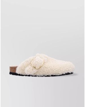 Birkenstock Shearling Slippers - Natural