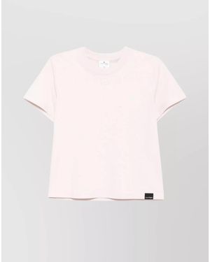 Courreges Cotton Crew Neck T-Shirt - Pink