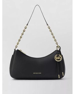 Michael Kors Small Chain Shoulder Bag Structured Shape - Black