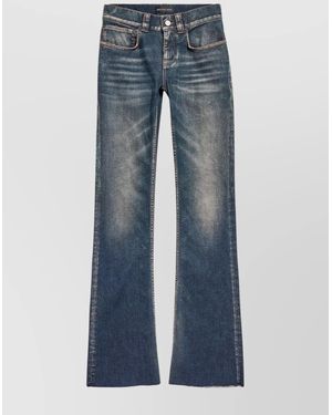 Balenciaga High-Rise Slim-Fit Bootcut Jeans - Blue