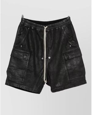 Rick Owens Cotton Cargo Shorts - Black
