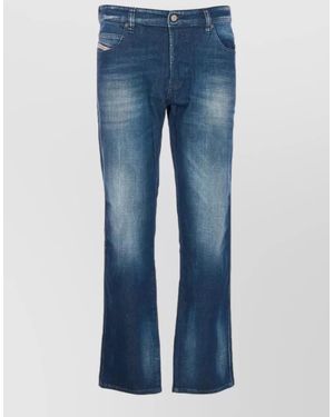 DIESEL Trousers Faded Effect Five Pockets Belt Loops - Blue