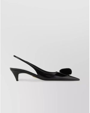 Prada Unique Pointed Toe Leather Pumps - Metallic