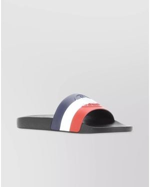 Moncler Basile Slides Sandals Flat Sole - Grey