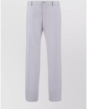 Dolce & Gabbana Wool Straight-Leg Trousers - Multicolour