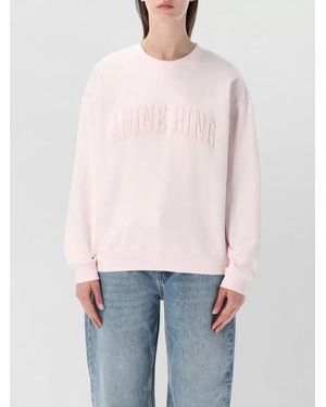 Anine Bing Spencer Crewneck Sweatshirt Relaxed Boxy - White