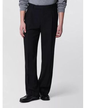 PT Torino Pleated Front Tailored Trousers Side And Back Pockets - Black