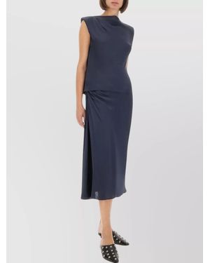 Theory Draped Midi Skirt - Blue