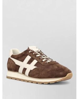 Hogan Suede Low-Top Trainers - Brown
