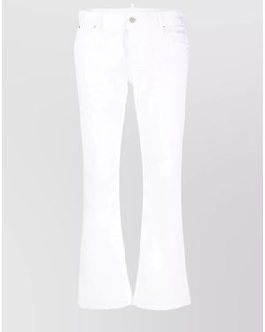 DSquared² Cropped Flared Pants - White