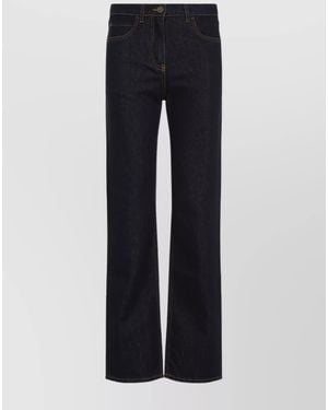 Etro Lurex Straight-Leg Jeans - Blue